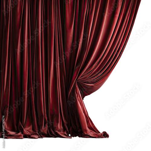 Rich maroon velvet theater curtains