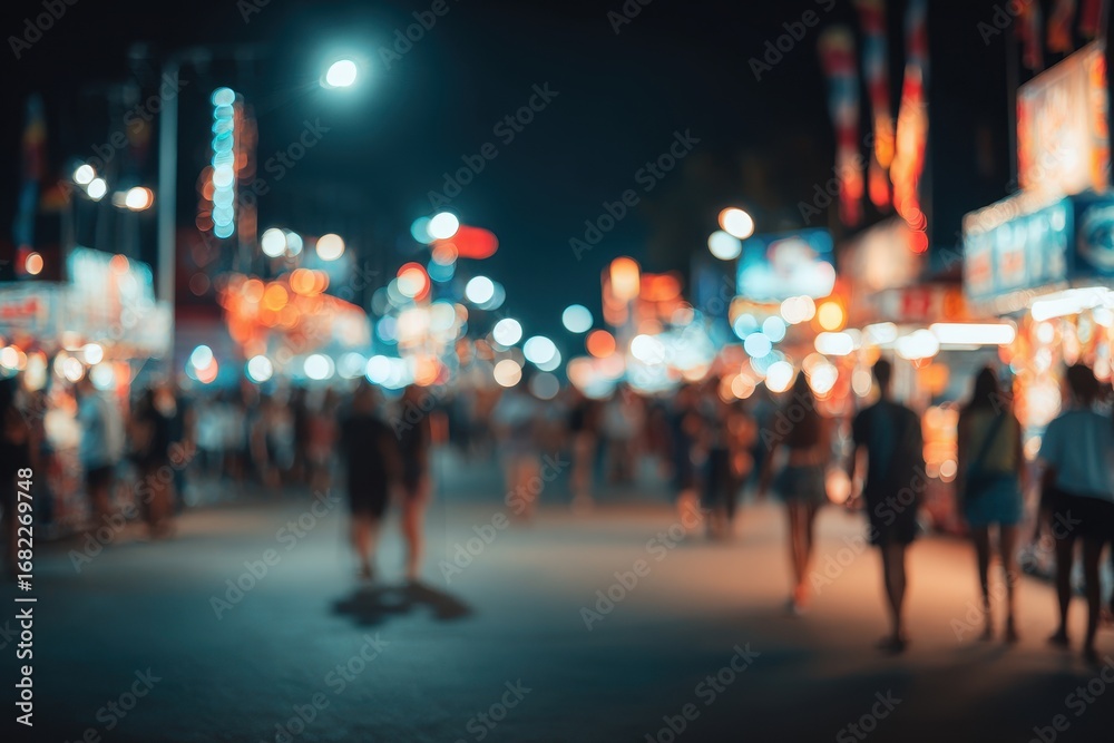 Obraz premium Blurred night fair scene (3)
