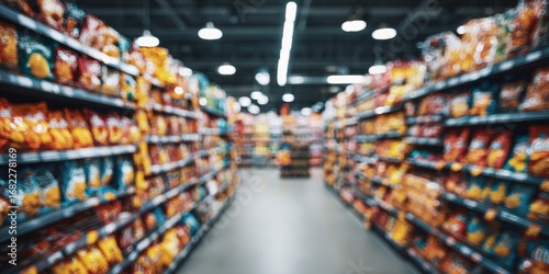 Wallpaper Mural Supermarket aisle with snacks Torontodigital.ca