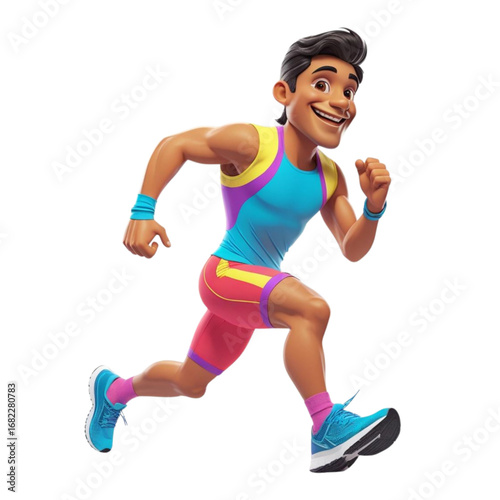 3D runner character for fitness and marathon concepts.