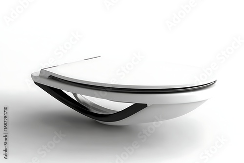 Sleek, modern toilet seat with integrated design elements, showcasing a minimalist aesthetic and comfortable form