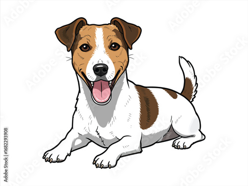 Happy Jack Russell Terrier Illustration