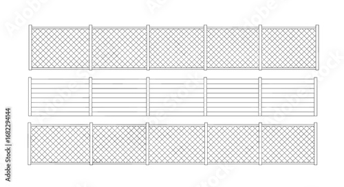 Decorative garden fencing panels providing privacy and visual appeal for outdoor spaces and landscaping projects