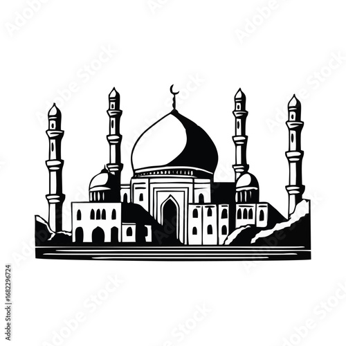 Mosque silhouette vector.eps