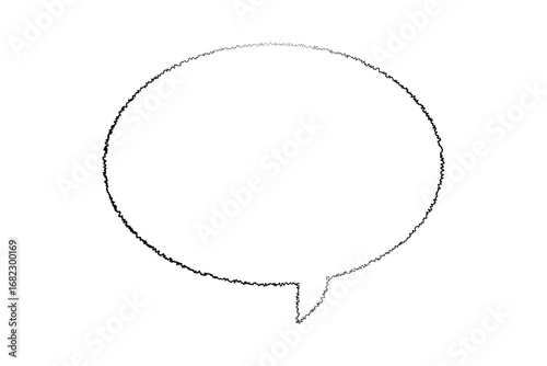 Speech Bubble - かわいい吹き出し、手書き風、ベクター素材
