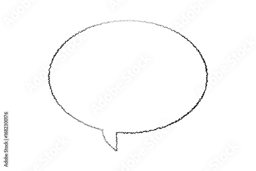 Speech Bubble - かわいい吹き出し、手書き風、ベクター素材
