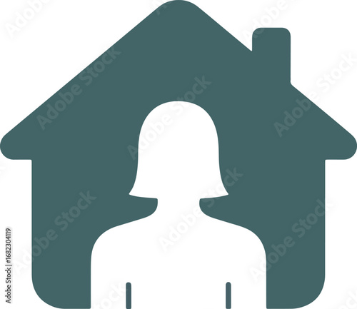 Secure your dreams with a house icon symbolizing a protected person, representing safety and homeownership aspirations for a brighter future.