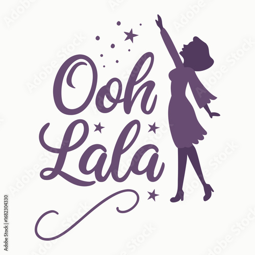 Playful and stylish, “Ooh Lala” typography shines with bold curves and a flirty charm, capturing elegance, fun, and excitement in a trendy, eye-catching design.
