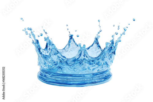 Water crown splash, royal blue