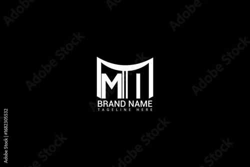 MI Letter Logo Design Modern Minimalist Monogram Branding Template