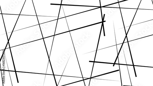 Random chaotic lines abstract geometric pattern texture. Abstract geometric pattern. Outline monochrome texture. 