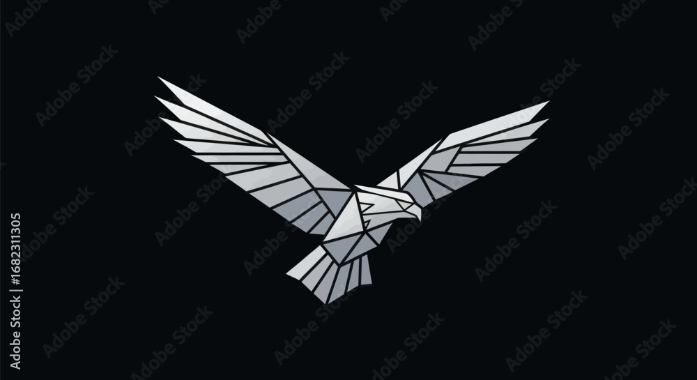 Obraz premium Geometric Eagle Design Stylized Eagle Origami Eagle Abstract Eagle Polygon Eagle Flying Eagle.