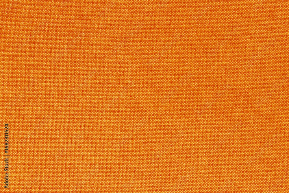 Fototapeta premium Orange fabric cloth texture for background, natural textile pattern.