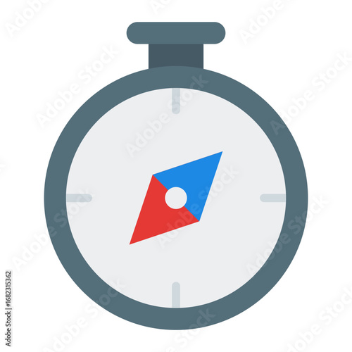 Compass icon. Military navigation symbol. Direction tool and army guidance collection. Flat Icon