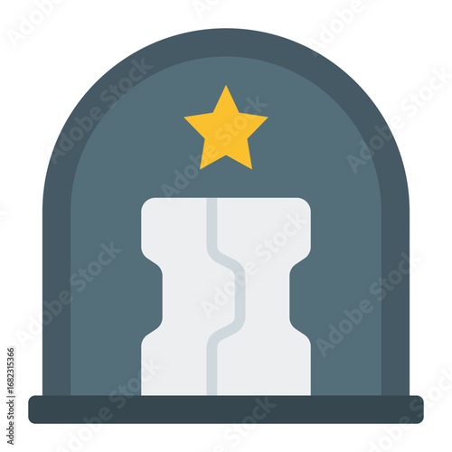 Bunker icon. Military shelter symbol. Underground defense and protection collection. Flat Icon