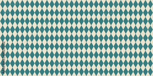 Seamless abstract geometric pattern of multicolored rhombuses in a row on a light background, harlequin motifs, hand drawn illustration,flat style.Seamless Harlequin pattern featuring elegant diamond.