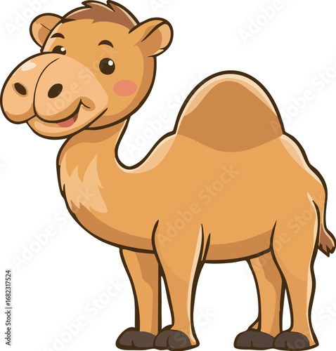 Camel Cartoon Illustration Set – Cute Desert Animal