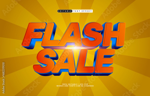 flash sale editable text effect