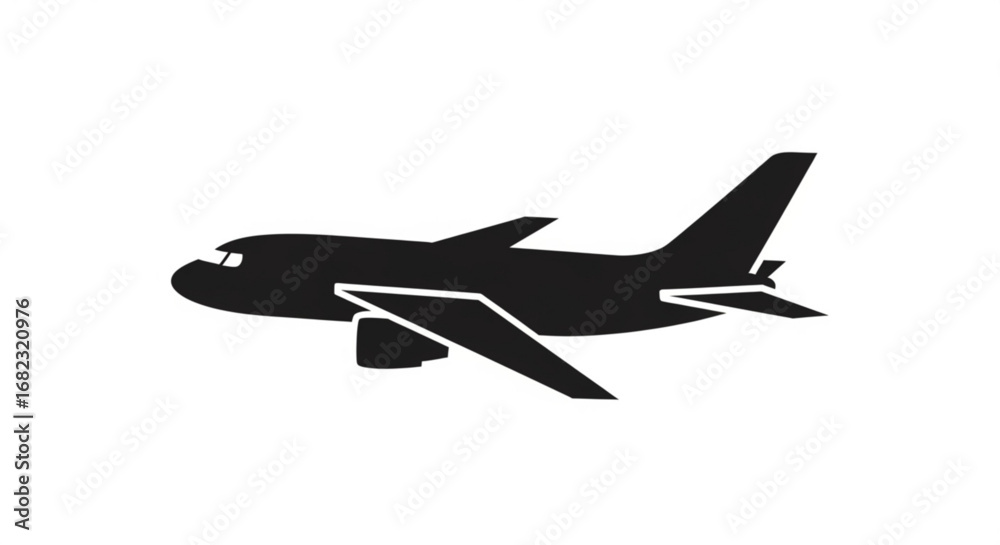 Fototapeta premium Airplane vector graphic for travel and transportation industry air travel design and airplane icon image asset