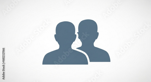 Two people icon vector illustration for contact us team member profile user group community 100