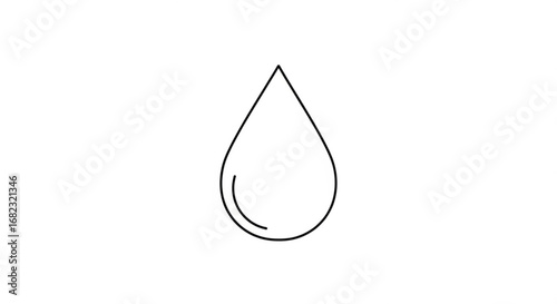 Water drop vector icon illustration for graphic design and logo design resources simple and clean line art