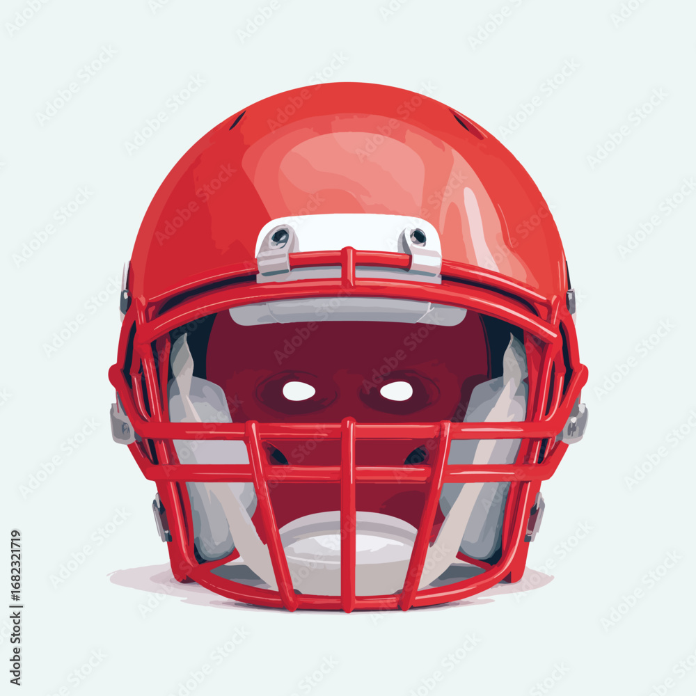 Fototapeta premium helmet football isolated in White Background, helmet football vector, Flat lay vector illustration