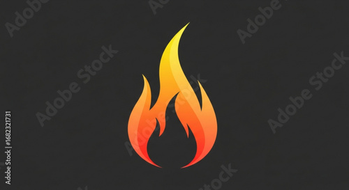 Flame fire vector graphic illustration for logo design and branding projects heat energy concept design one hundred