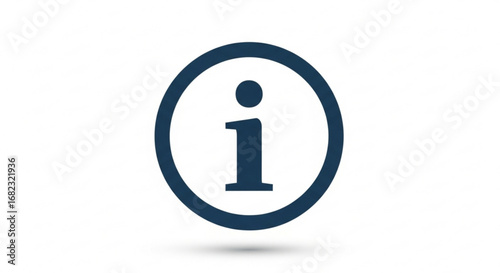 Information icon vector graphic illustration symbol sign help support faq details about more info circle blue color