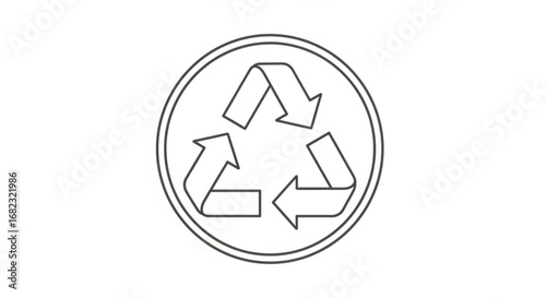 Recycle symbol vector image for sustainable living and environmental protection and waste management icon