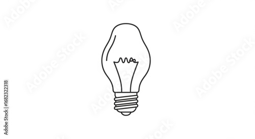 Light bulb vector icon illustration, electric light bulb, lightbulb drawing, creative idea concept vector art