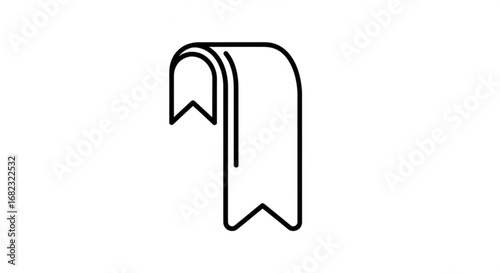 Bookmark icon vector graphic element design for book reading and page marking for web and print use