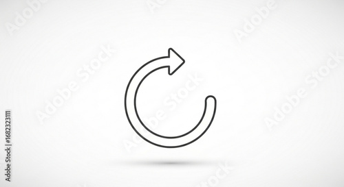 Refresh icon vector reload and update symbol circular arrow sign design for website application interface 100px