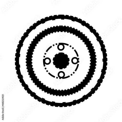 abstract serrated tire circle