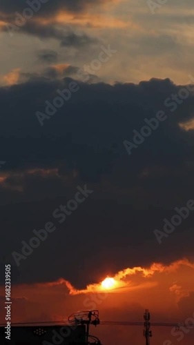 sunset over the sea