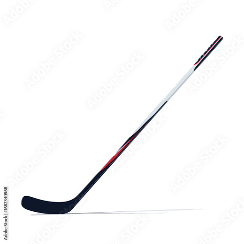 hockey stick isolated in White Background, hockey stick vector, Flat lay vector illustration