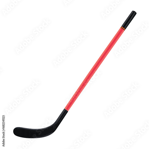 hockey stick isolated in White Background, hockey stick vector, Flat lay vector illustration