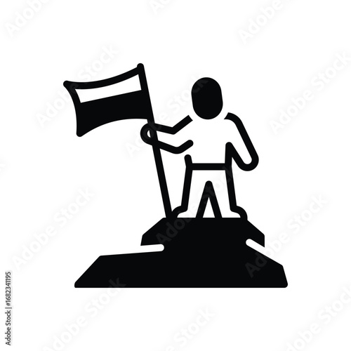 Black solid icon for conquest