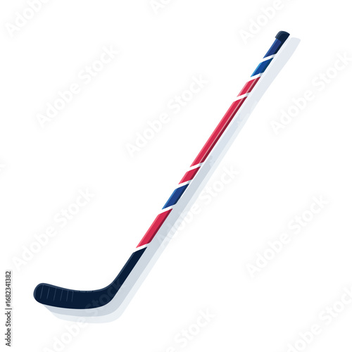 hockey stick isolated in White Background, hockey stick vector, Flat lay vector illustration
