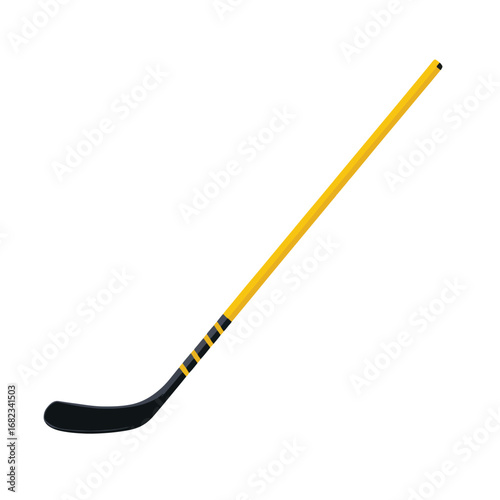 hockey stick isolated in White Background, hockey stick vector, Flat lay vector illustration