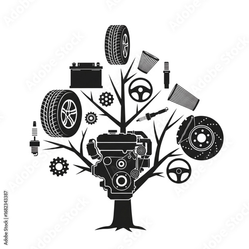 Exploded Spare Parts Tree