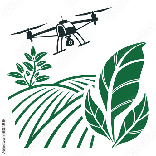 Drone in Agriculture: Smart Farming and Technology Graphic

