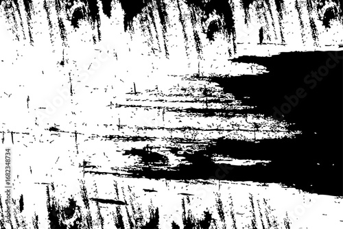 Vector brush strokes grunge isolated on white background black paint splatter on a transparent white background.