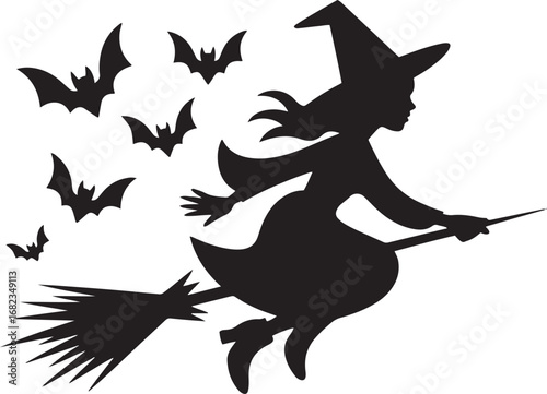 Halloween ghost silhouette vector art illustration Shapes Collection Isolated on White Background