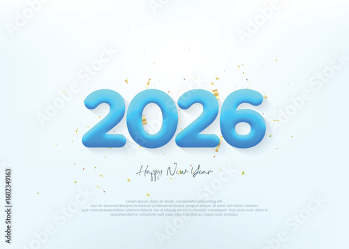 Colorful happy new year greetings 2026.