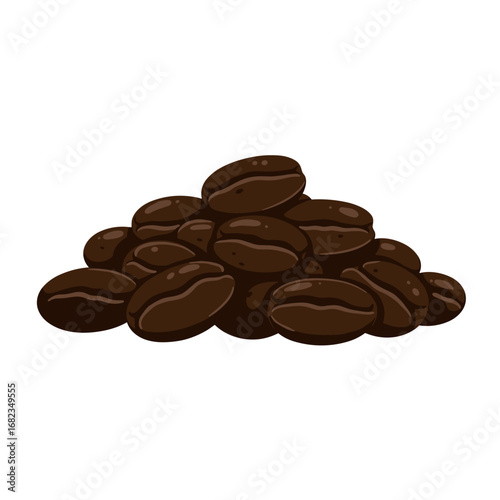 coffee beans isolated on white
