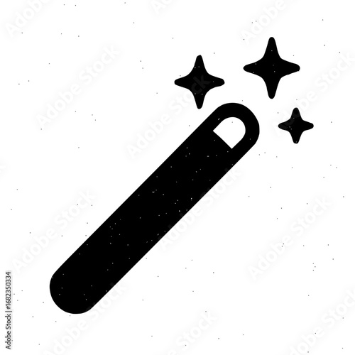 Magic wand creating sparkling stars, a symbol of wonder and enchantment