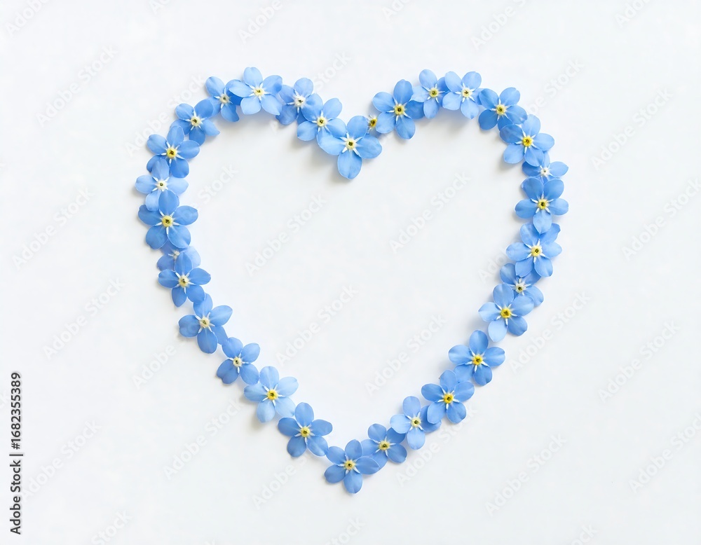 Obraz premium Heart of Forget-Me-Nots