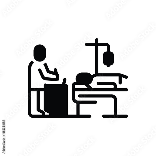 Black solid icon for inspection