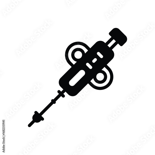 Black solid icon for biopsy