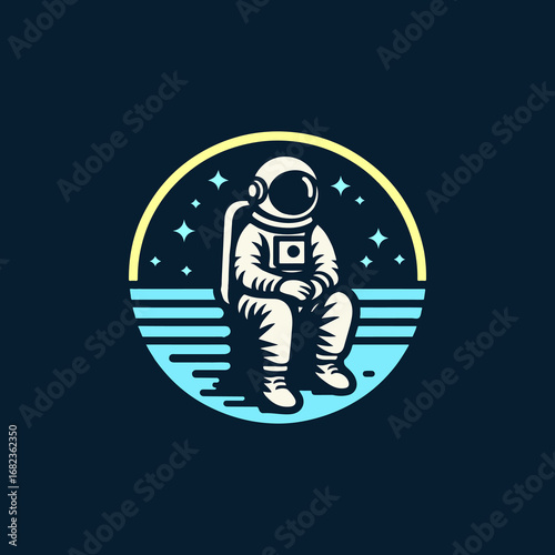 Astronaut in space contemplating the vastness of the universe.